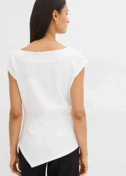 Mujer bonprix bonprix Top asimétrico de cómodo tejido de neopreno