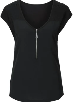 Mujer bonprix bonprix Top con hombros de encaje