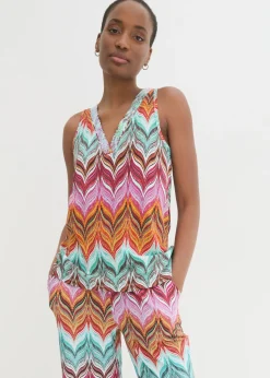 bonprix bonprix Camisetas>Top con lentejuelas Multicolor