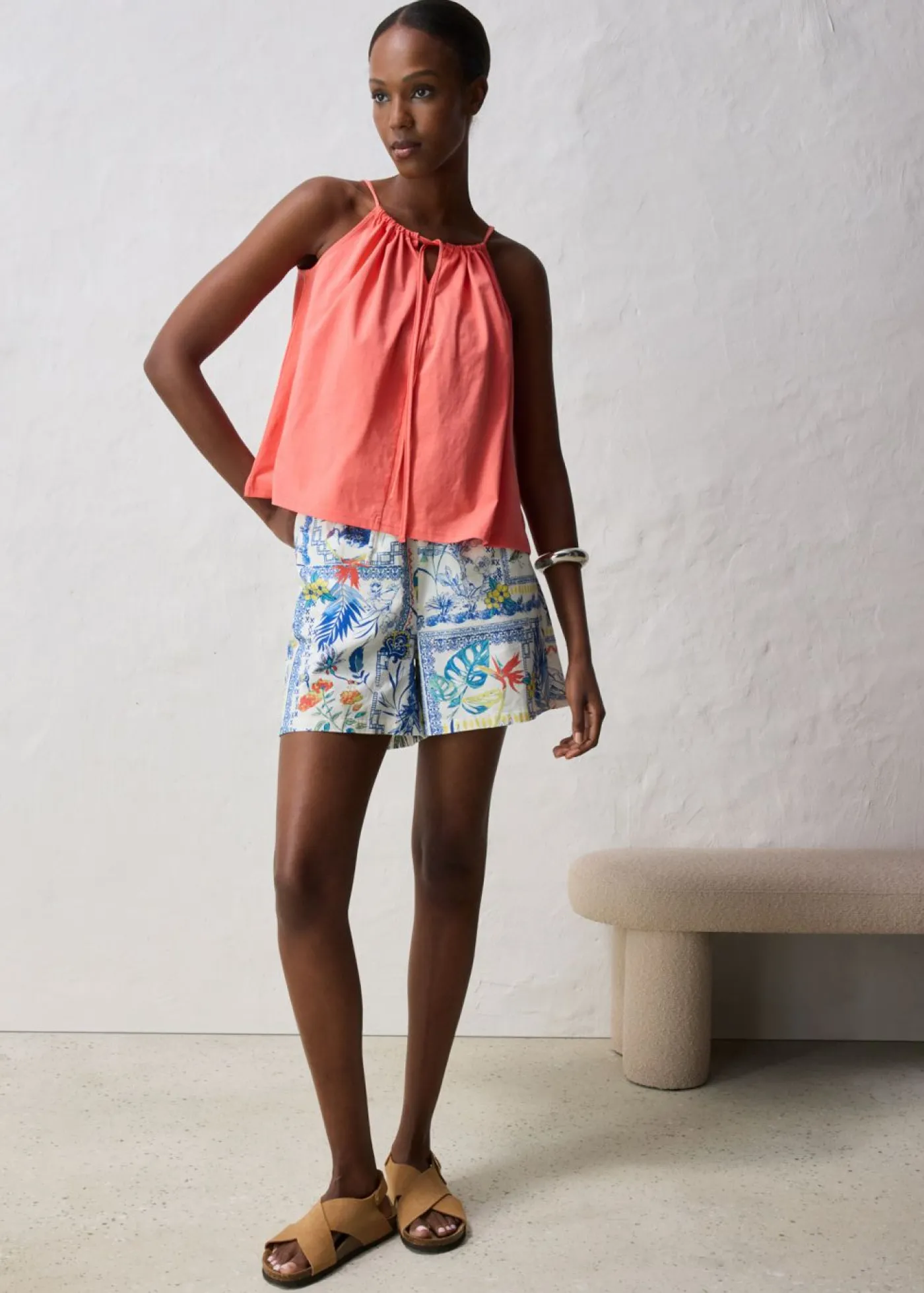 bonprix bonprix Premium|Camisetas>Top con tirantes finos Salmón claro