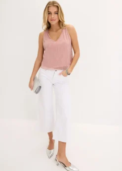 Mujer bonprix bonprix Top corto con escote pronunciado