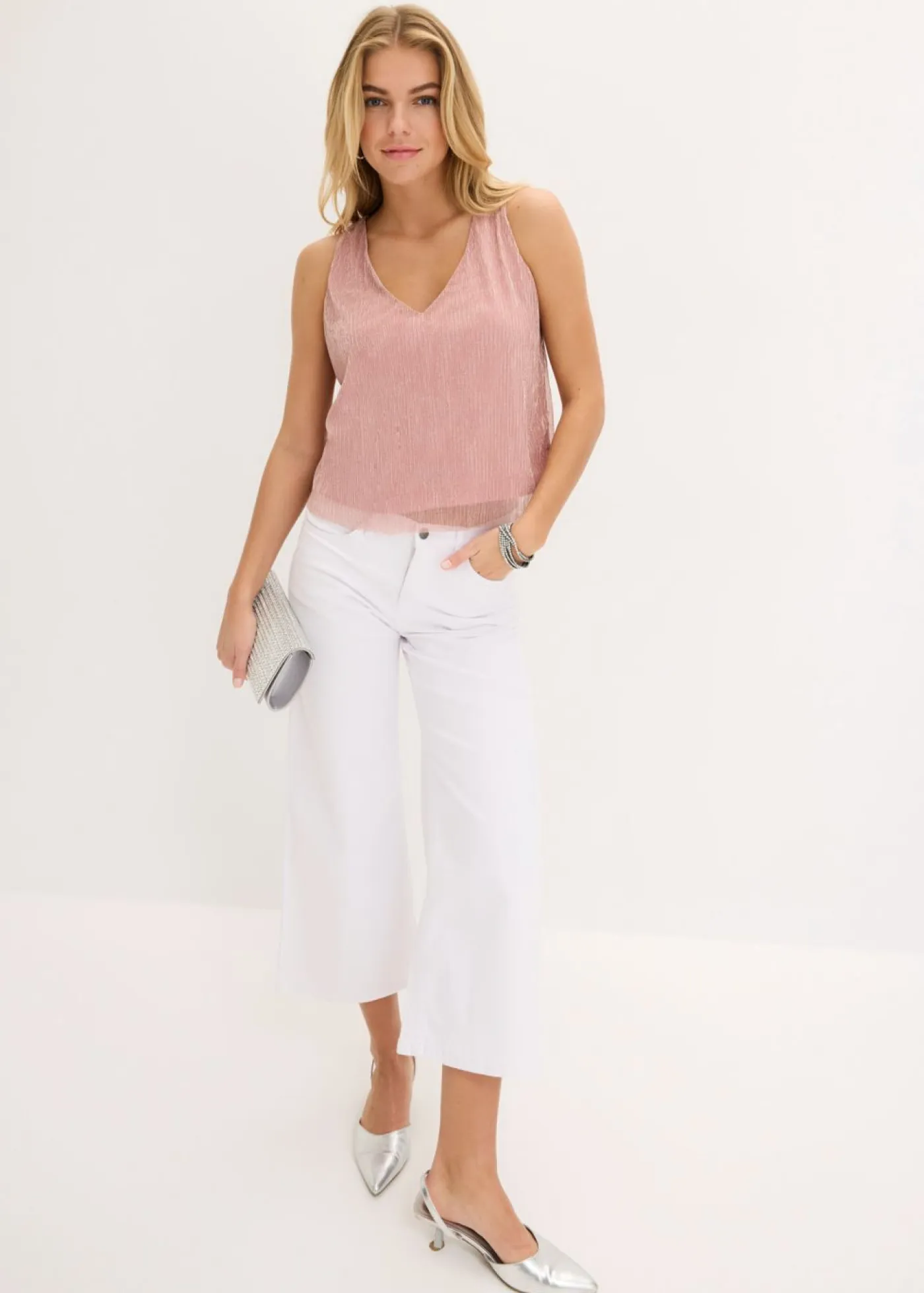 Mujer bonprix bonprix Top corto con escote pronunciado