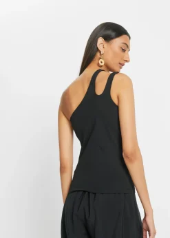 Mujer bonprix bonprix Top de algodón orgánico con hombros al descubierto