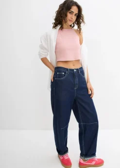 Mujer bonprix bonprix Top de algodón orgánico puro de canalé