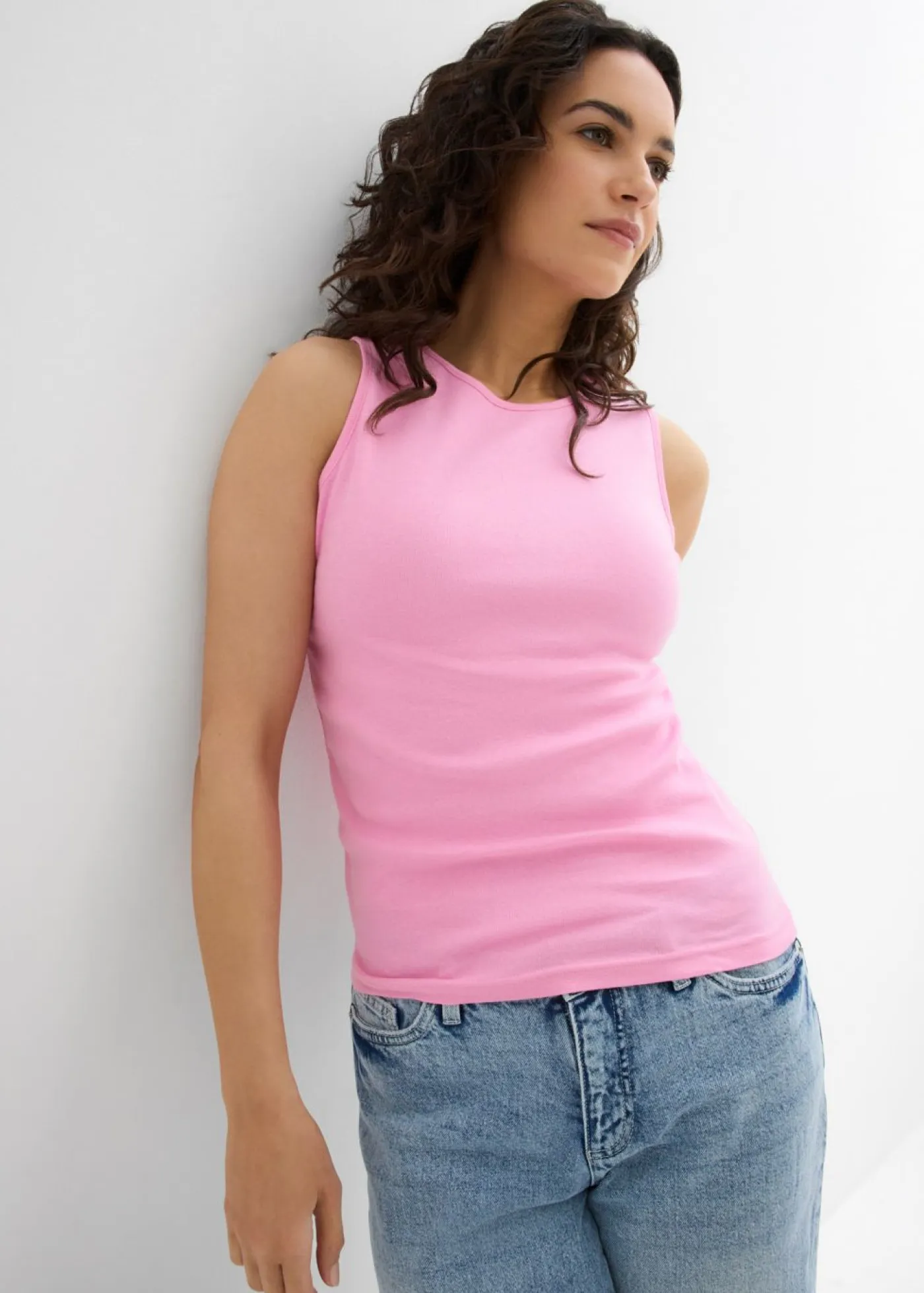 bonprix bonprix Camisetas Interiores|Básicos>Top de algodón orgánico puro Rosa