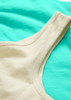 Mujer bonprix bonprix Top de algodón orgánico puro (2 unidades)