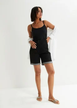 Mujer bonprix bonprix Top de algodón orgánico puro con tirantes finos (2 unidades)