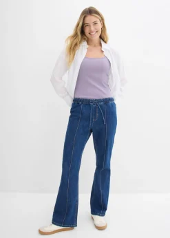 Mujer bonprix bonprix Top de algodón puro con tirantes finos (3 unidades)