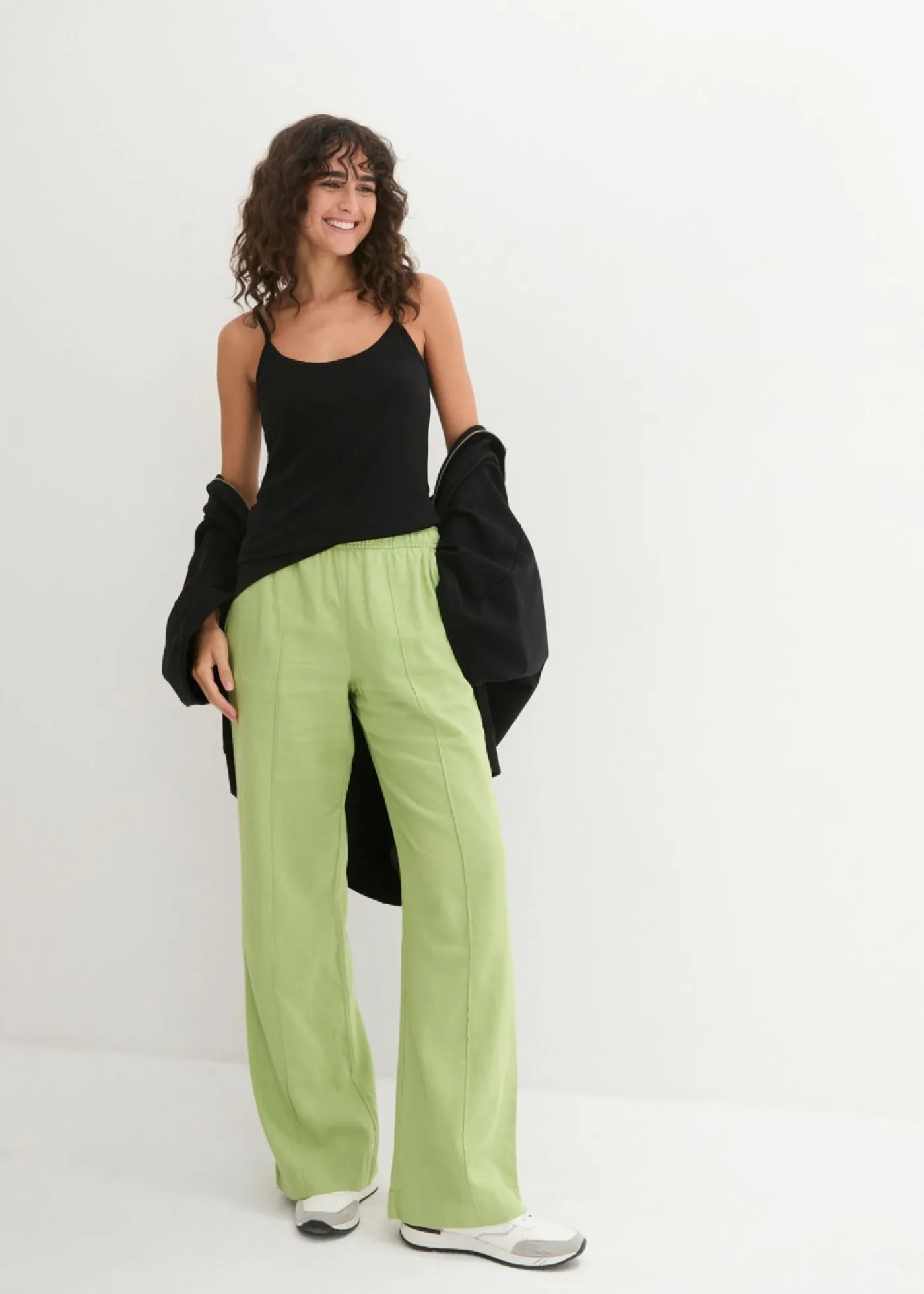 bonprix bonprix Camisetas Interiores|Básicos>Top de algodón puro con tirantes finos (3 unidades) Negro-negro-negro