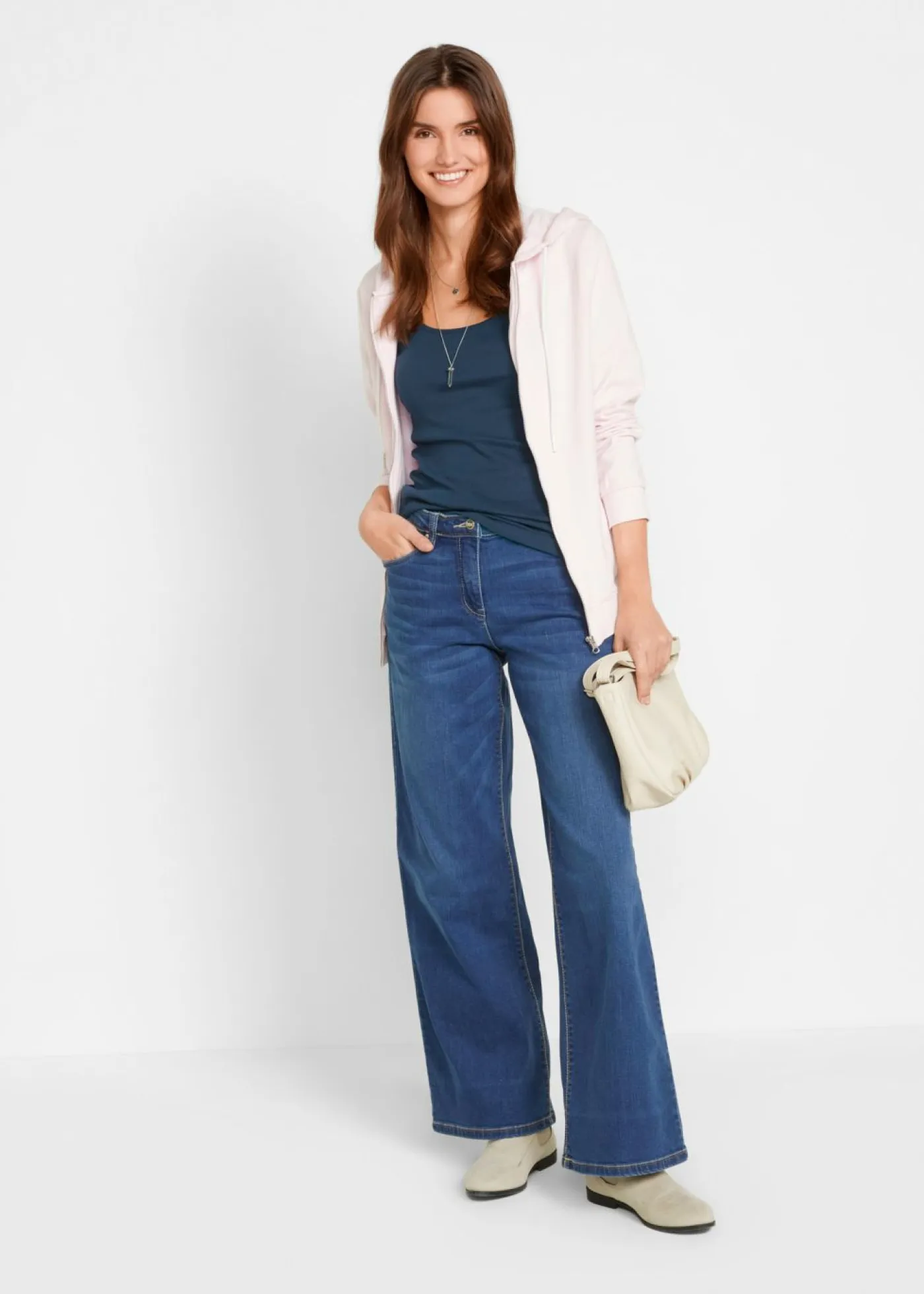 bonprix bonprix Camisetas Interiores|Básicos>Top de algodón puro con tirantes finos (3 unidades) rojo sangría + antracita + azul marino