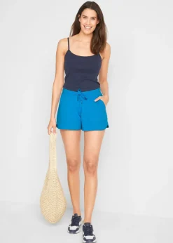 Mujer bonprix bonprix Top de algodón puro con tirantes finos (3 unidades)