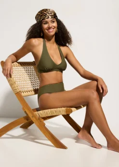 Mujer bonprix bonprix Top de bikini halter con escote en V