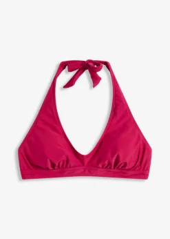 bonprix bonprix Conjuntos De Traje De Baño|Bikinis>Top de bikini halter con escote en V fucsia