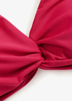 bonprix bonprix Conjuntos De Traje De Baño|Bikinis>Top de bikini tipo bustier con detalle anudado fucsia