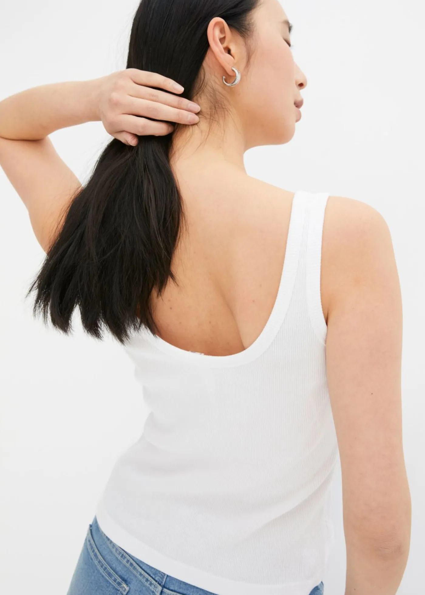 Mujer bonprix bonprix Top de canalé de algodón orgánico puro (2 unidades)