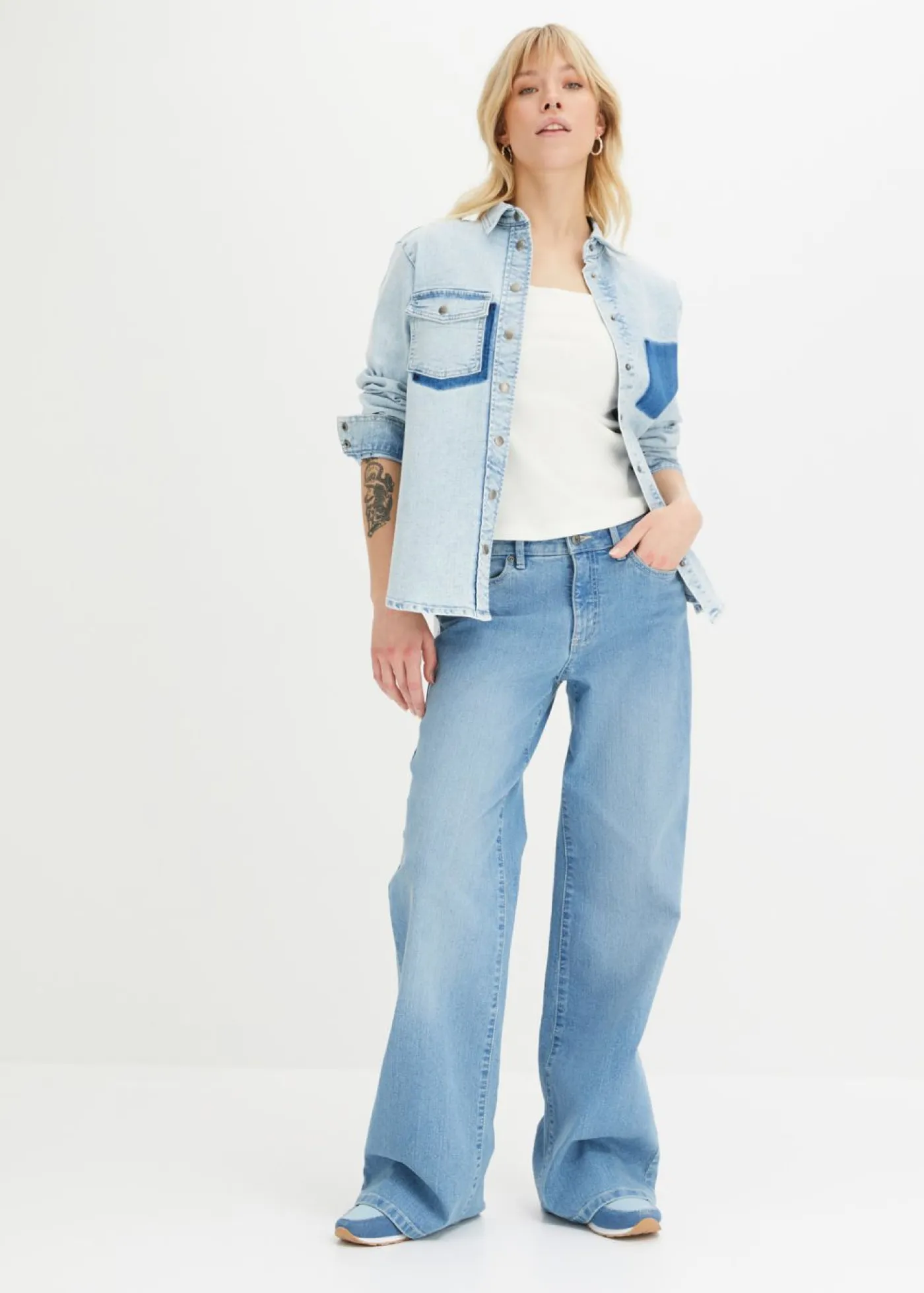 Mujer bonprix bonprix Top de canalé de algodón orgánico (2 unidades)