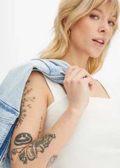 Mujer bonprix bonprix Top de canalé de algodón orgánico (2 unidades)