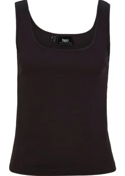 Mujer bonprix bonprix Top de canalé de algodón puro