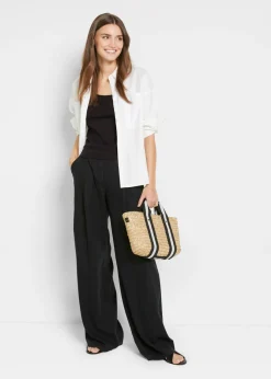 Mujer bonprix bonprix Top de canalé de algodón puro