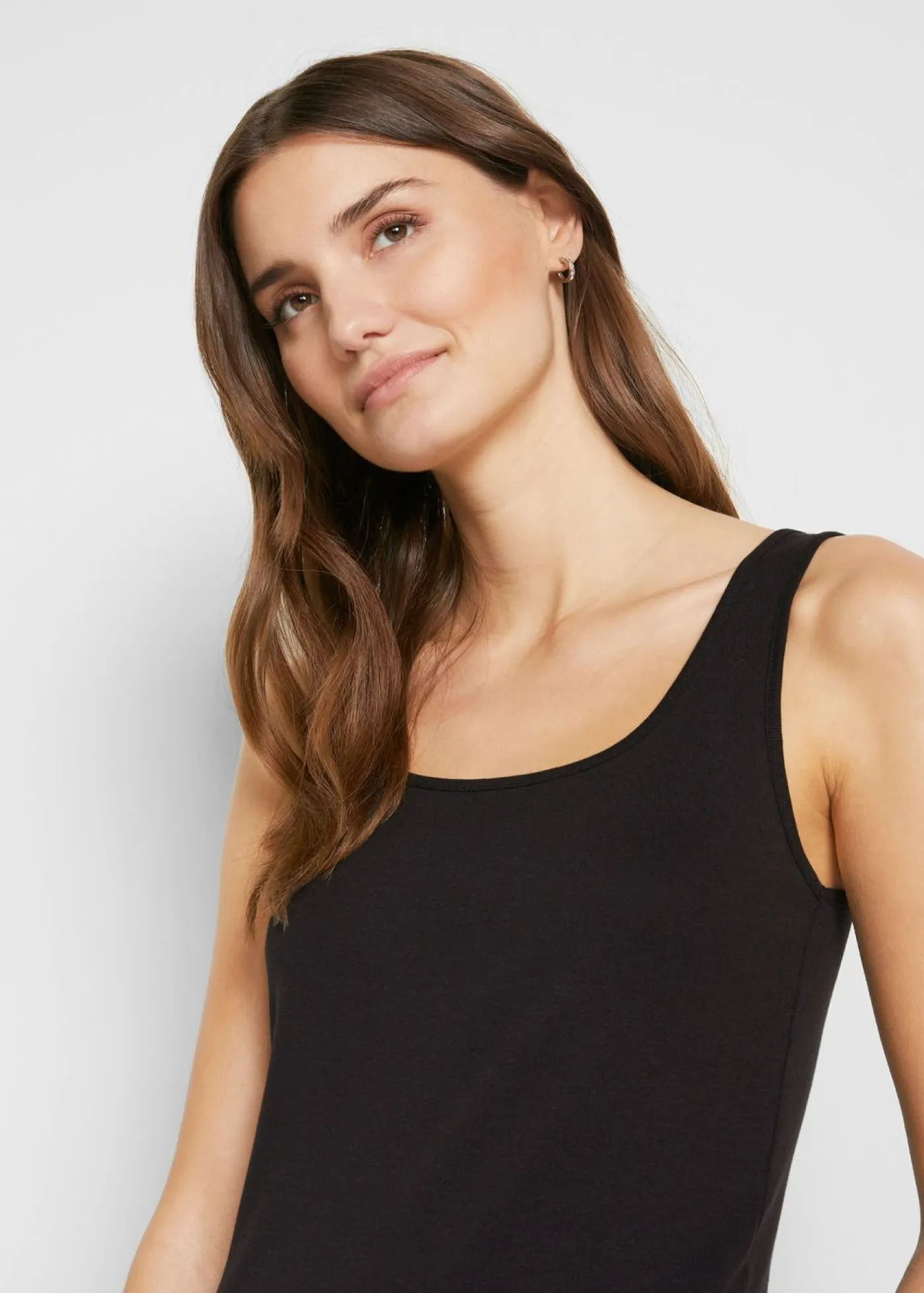 Mujer bonprix bonprix Top de canalé de algodón puro