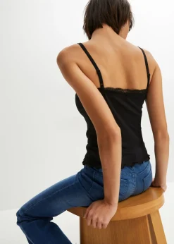 Mujer bonprix bonprix Top de canalé de mezcla de viscosa suave (2 unidades)