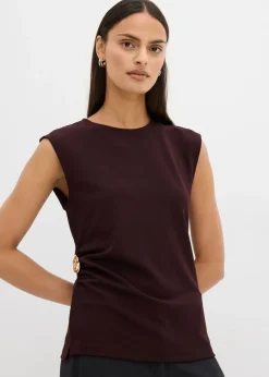 Mujer bonprix bonprix Top de crepé con hebilla decorativa