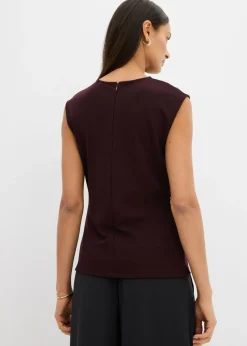 Mujer bonprix bonprix Top de crepé con hebilla decorativa