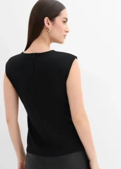 Mujer bonprix bonprix Top de crepé con hebilla decorativa