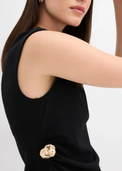 Mujer bonprix bonprix Top de crepé con hebilla decorativa