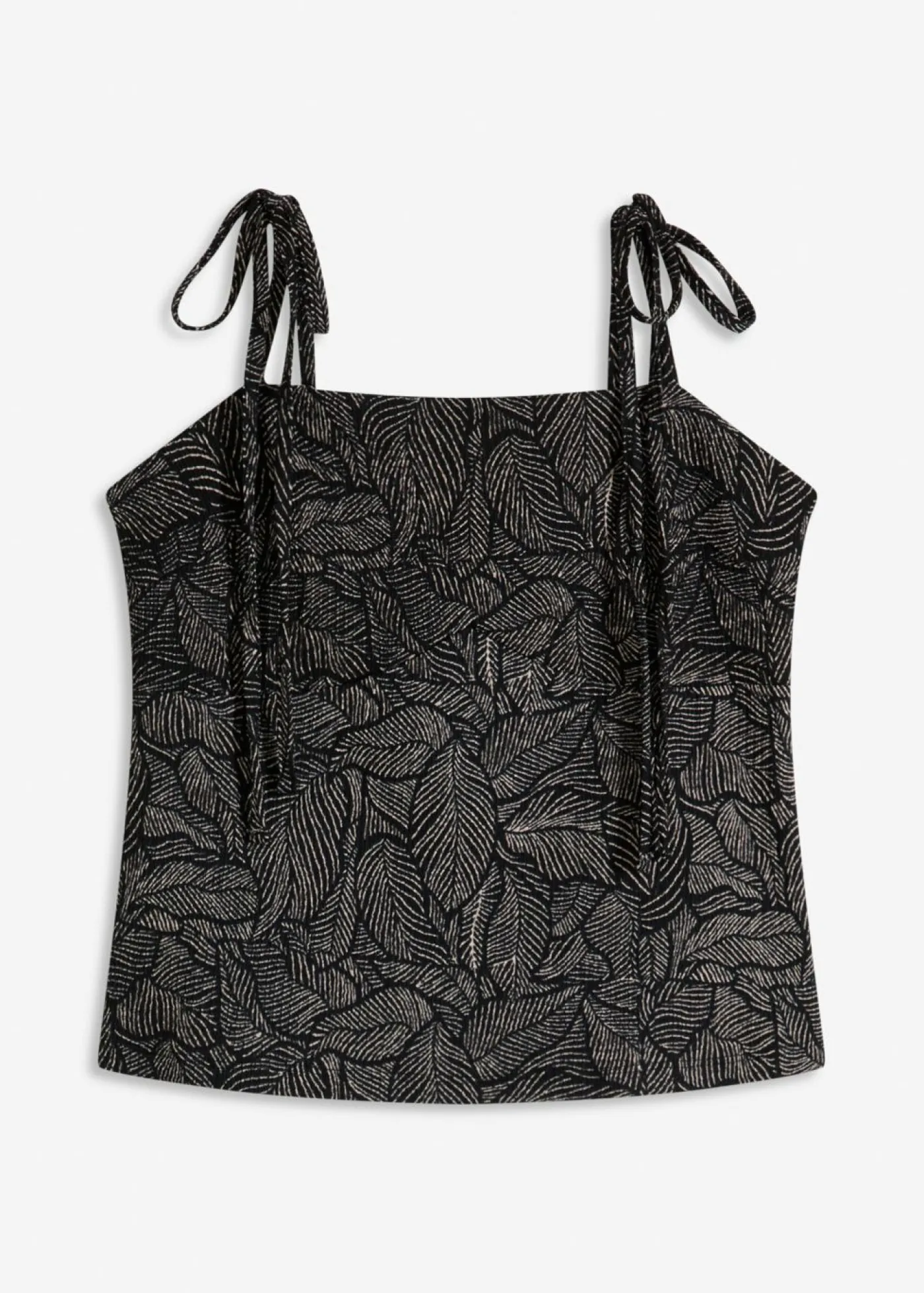 bonprix bonprix Conjuntos De Ropa|Camisetas>Top de crepé de punto Negro-blanco