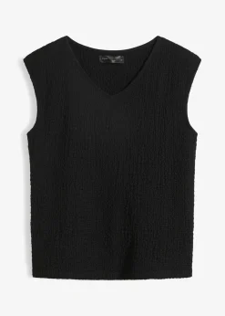bonprix bonprix Camisetas>Top de crepé ligero Negro