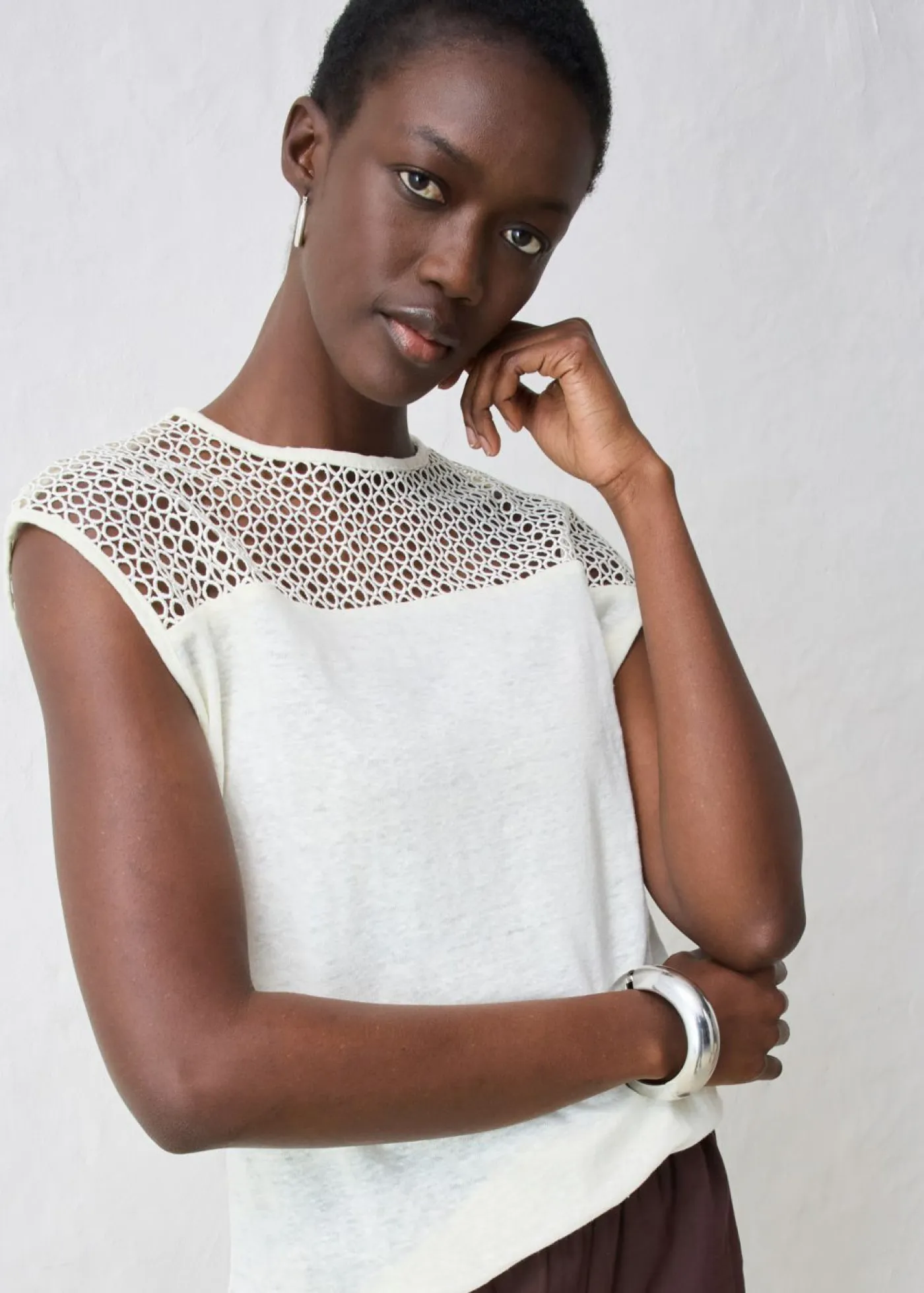 Mujer bonprix bonprix Top de lino puro