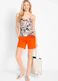 Mujer bonprix bonprix Top de mezcla de viscosa suave con tirantes finos