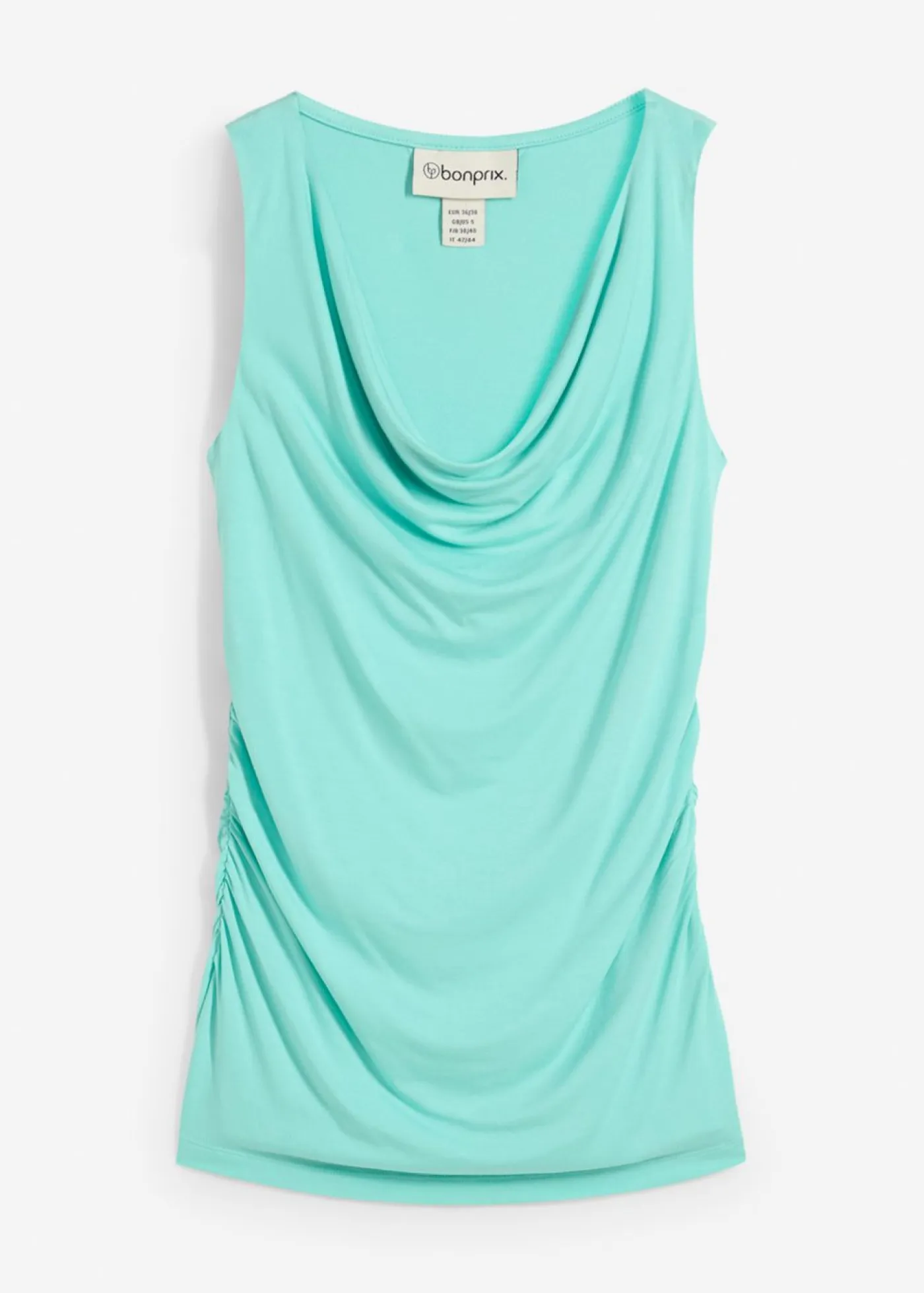 bonprix bonprix Camisetas>Top de mezcla de viscosa suave Azul mentol