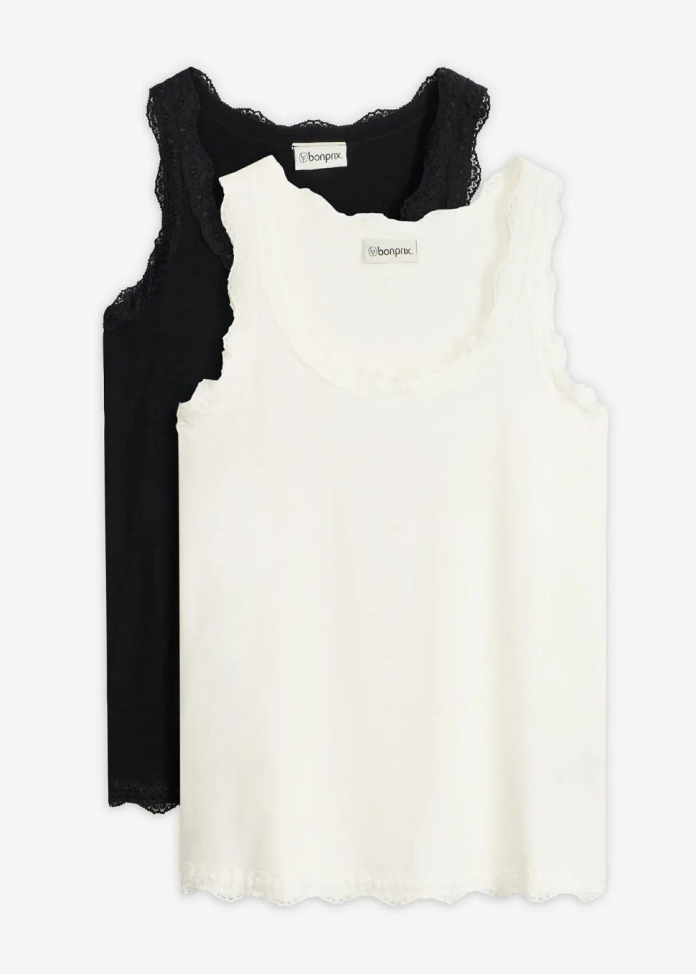 Mujer bonprix bonprix Top de mezcla de viscosa suave (2 unidades)