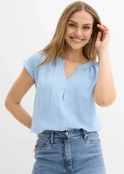 Mujer bonprix bonprix Top de muselina de algodón puro