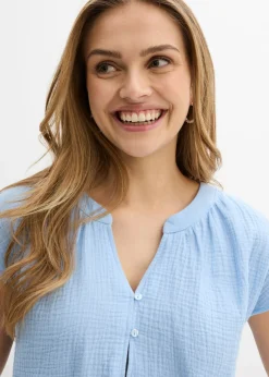 Mujer bonprix bonprix Top de muselina de algodón puro