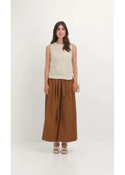 Mujer bonprix bonprix Top de punto ajour con fibras metalizadas