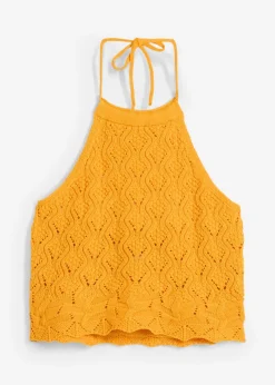 Mujer bonprix bonprix Top de punto anudado al cuello