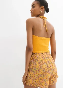 Mujer bonprix bonprix Top de punto anudado al cuello