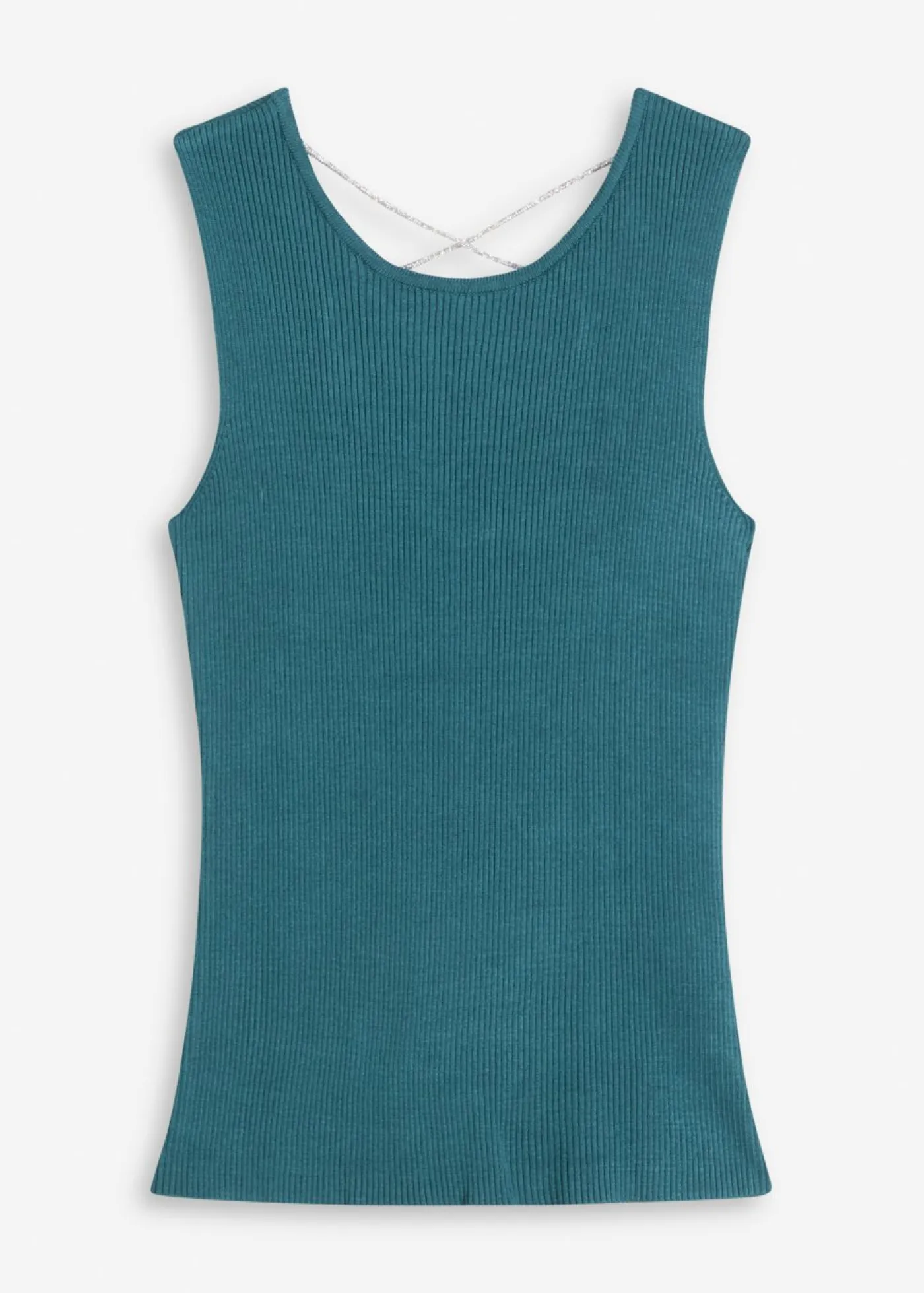 bonprix bonprix Camisetas|Ropa De Punto>Top de punto con cinta brillante verde pimiento