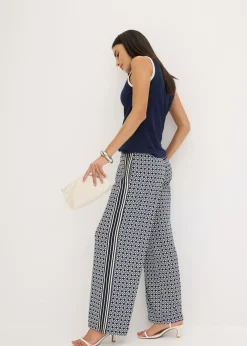 Mujer bonprix bonprix Top de punto con panel en contraste