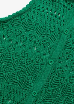 Mujer bonprix bonprix Top de punto con patrón de punto calado