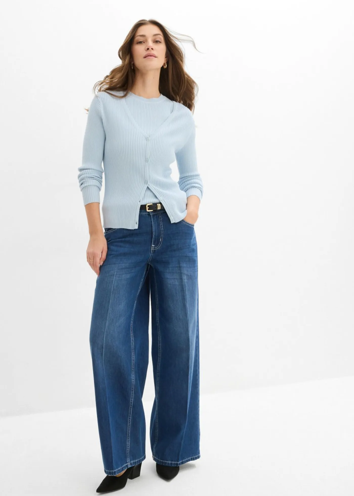 Mujer bonprix bonprix Top de punto con viscosa