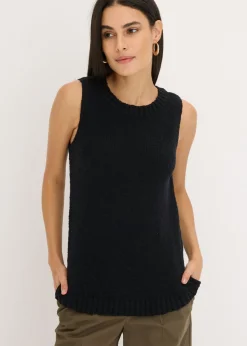 Mujer bonprix bonprix Top de punto de algodón con textura nudosa