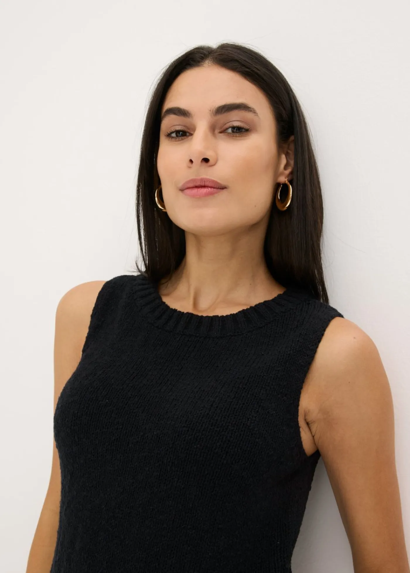 Mujer bonprix bonprix Top de punto de algodón con textura nudosa