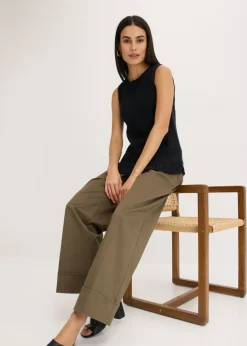 Mujer bonprix bonprix Top de punto de algodón con textura nudosa