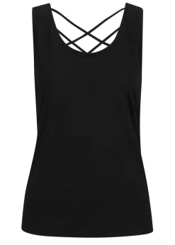 bonprix bonprix Camisetas>Top de punto de algodón orgánico puro Negro