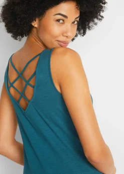 Mujer bonprix bonprix Top de punto de algodón orgánico puro