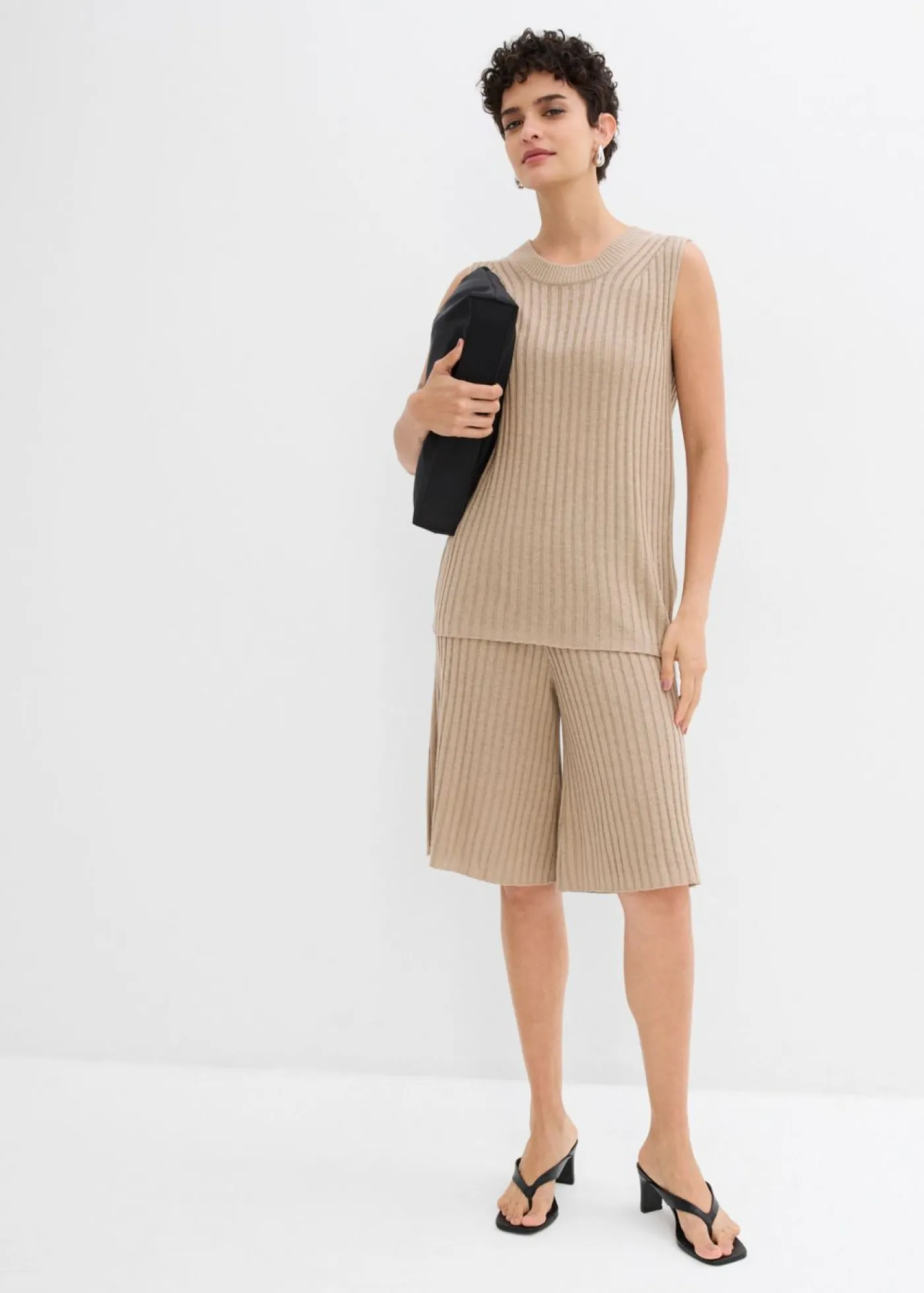 Mujer bonprix bonprix Top de punto de mezcla de viscosa